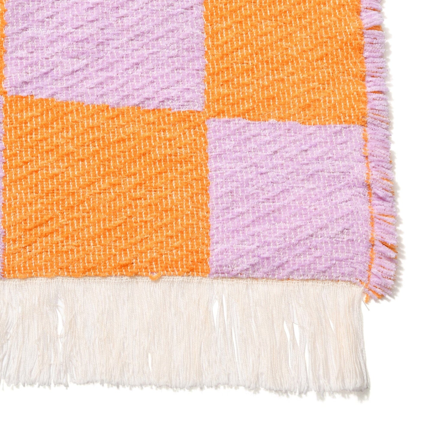 Checker Board Throw M Purple x orange