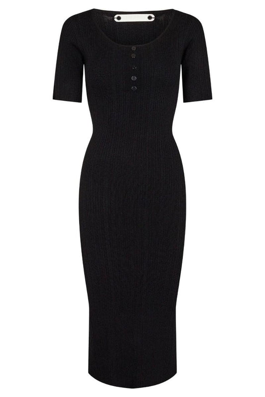 Claire Rib Knit Dress 36106 | Black | Kjole fra Co'couture