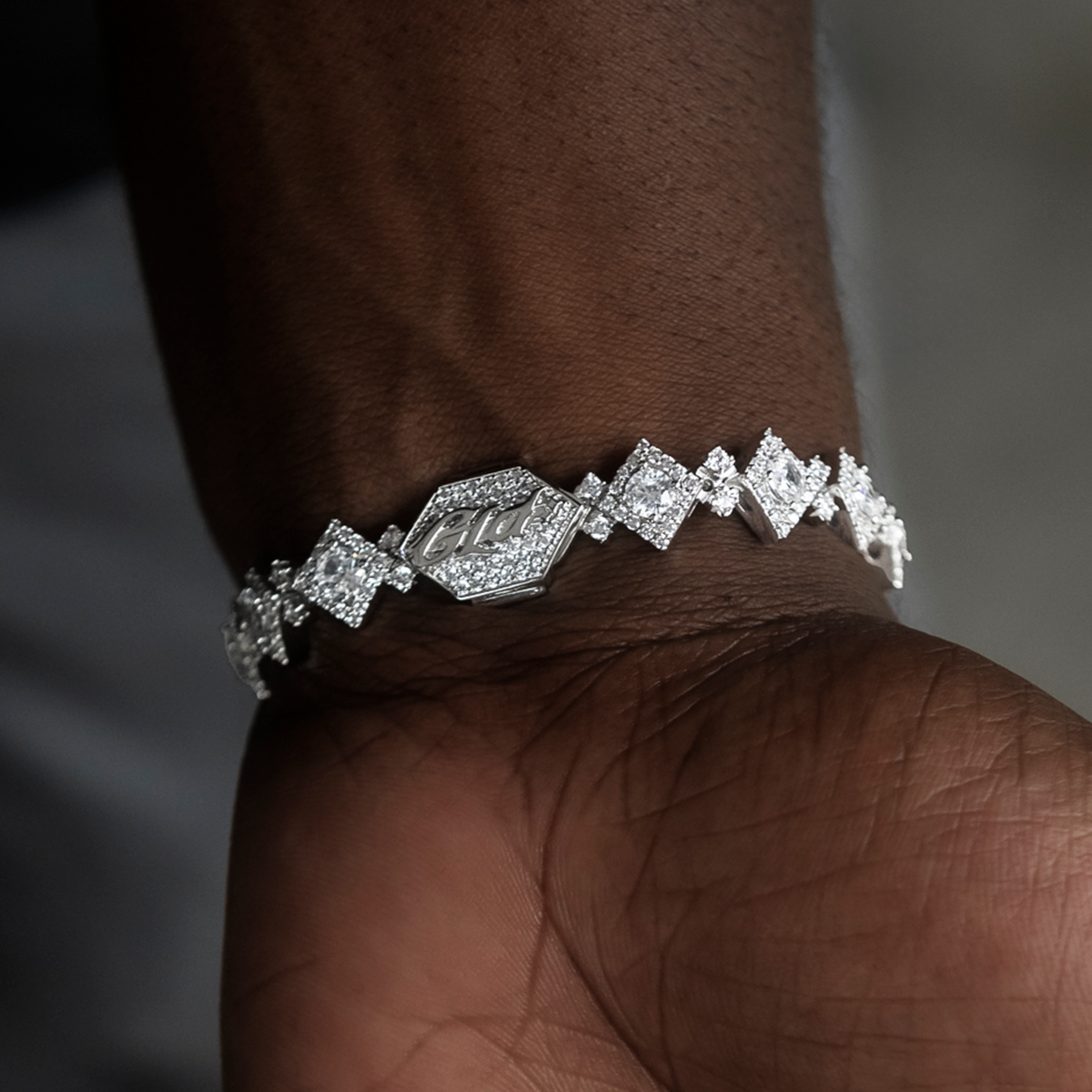 Cloister Link Bracelet in White Gold