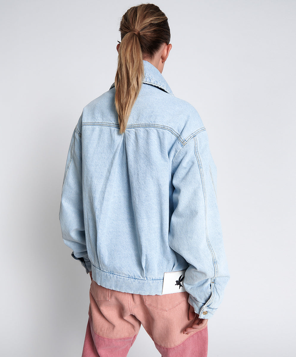 BEST BLUE DENIM PUFFA JACKET