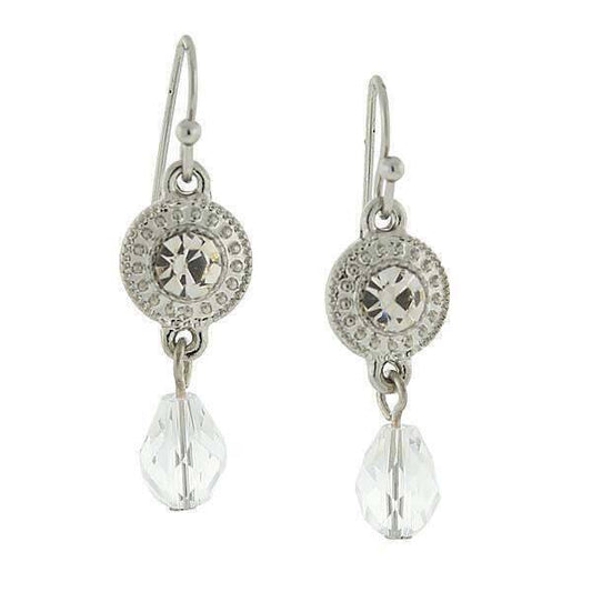 2028 Jewelry Multi Crystal Drop Fish Hook Earrings