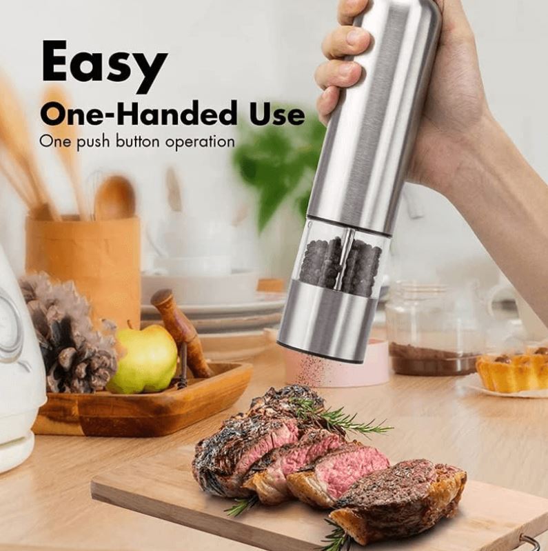 2 Piece Stainless steel Electric Spice Grinder