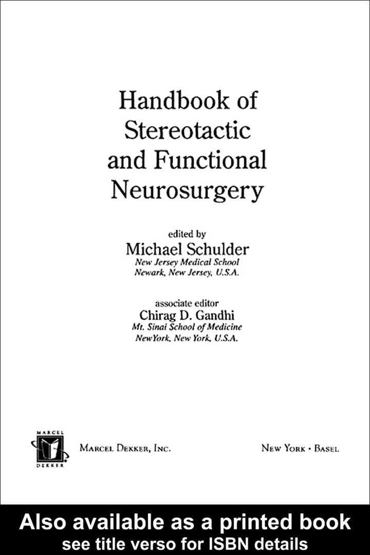 Handbook of Stereotactic and Functional Neurosurgery 1st Edition  PDF BOOK