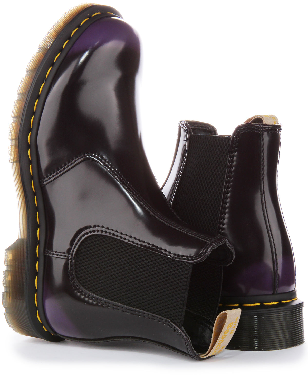 Dr Martens Vegan 2976 In Black Purple