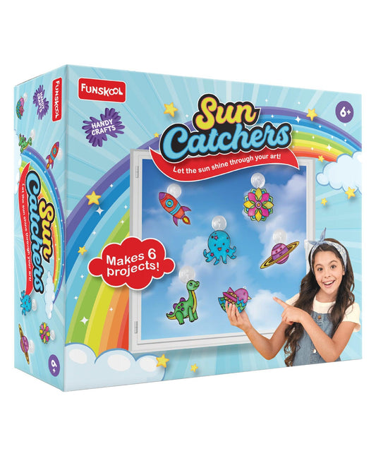 Funskool Handycrafts Sun Catchers - Mini Glass Painting Kit for Ages 6+