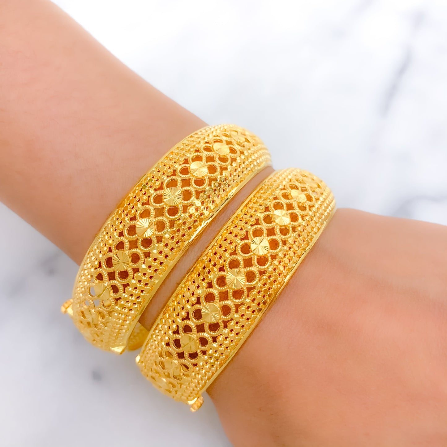 Contemporary Flower Bangles