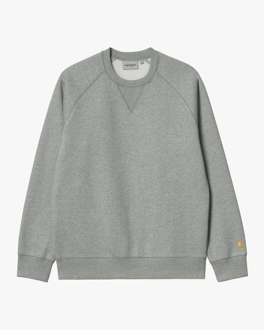 Carhartt WIP Chase Sweat - Grey Heather / Gold