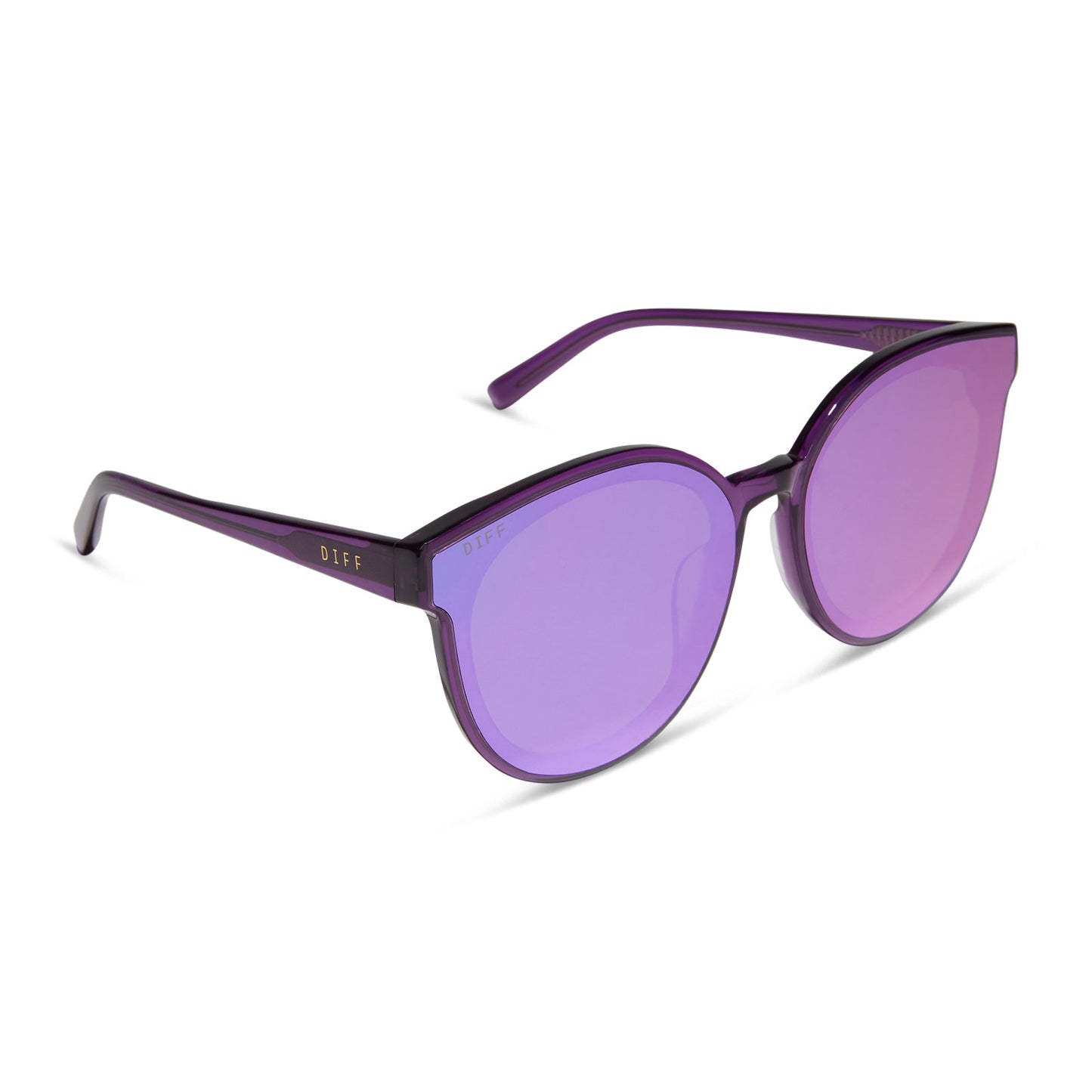 GEMMA - POSH PURPLE CRYSTAL + PURPLE MIRROR SUNGLASSES