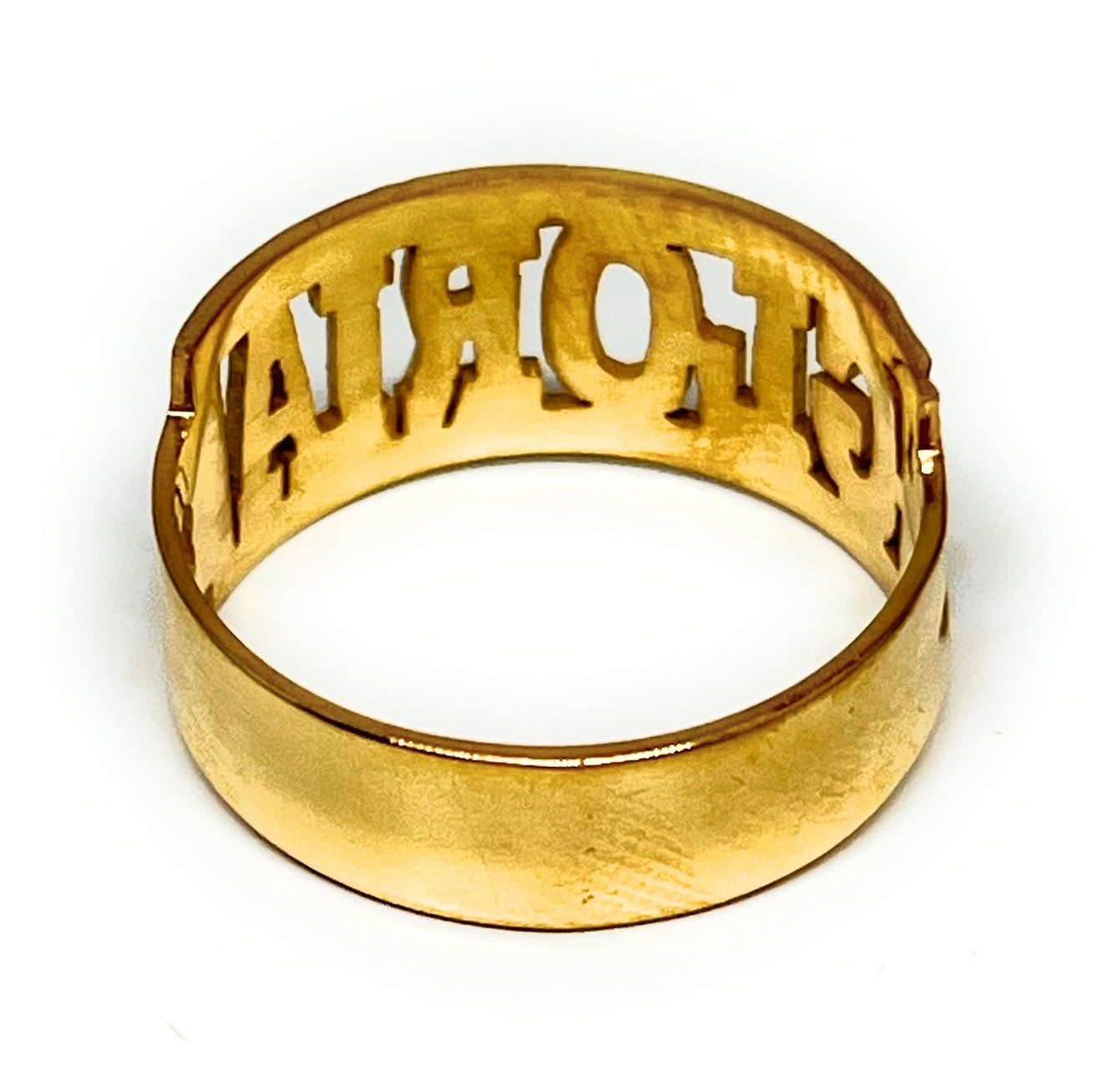 Gold Plated SILVER CUSTOMIZED Name Ring