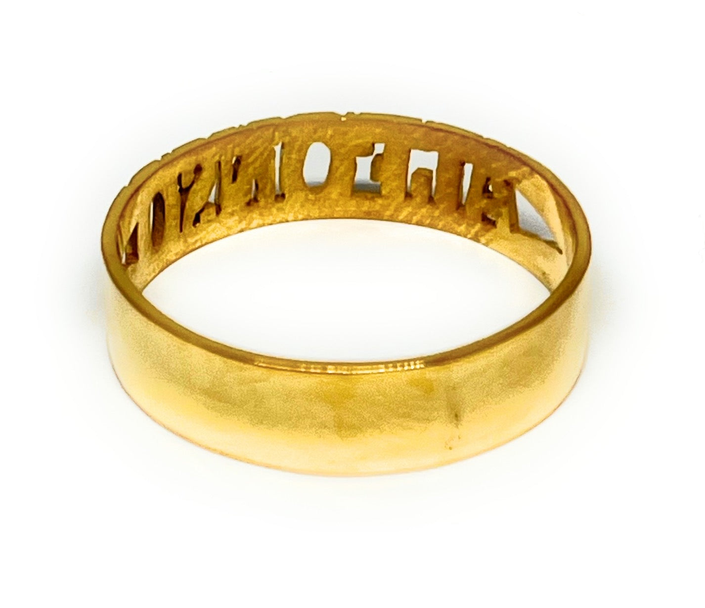 Gold Plated SILVER CUSTOMIZED Name Ring