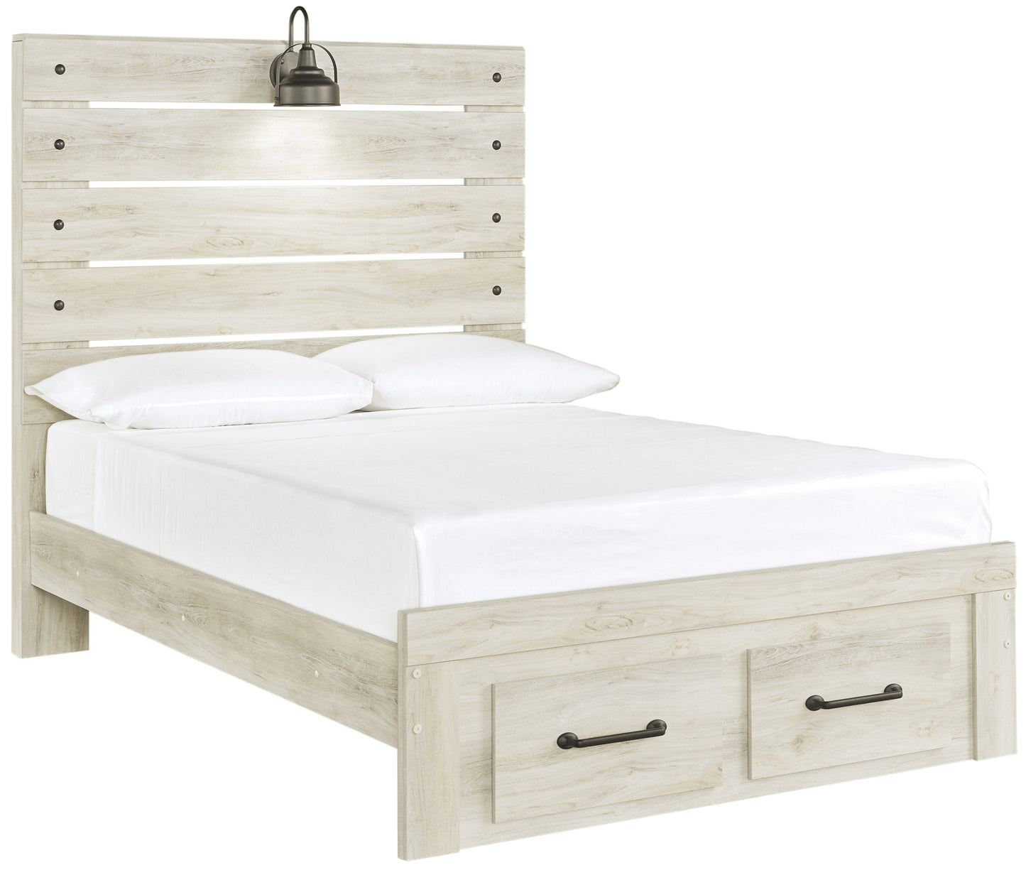 Cambeck Whitewash Full Footboard Storage Bed