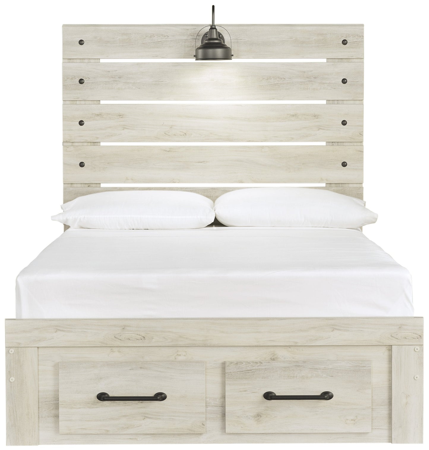 Cambeck Whitewash Full Footboard Storage Bed