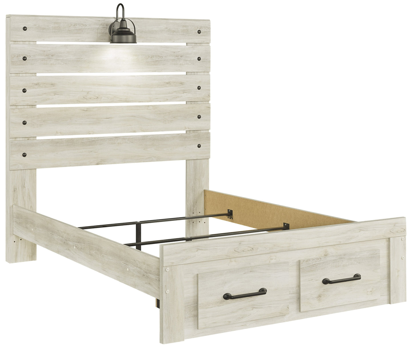 Cambeck Whitewash Full Footboard Storage Bed