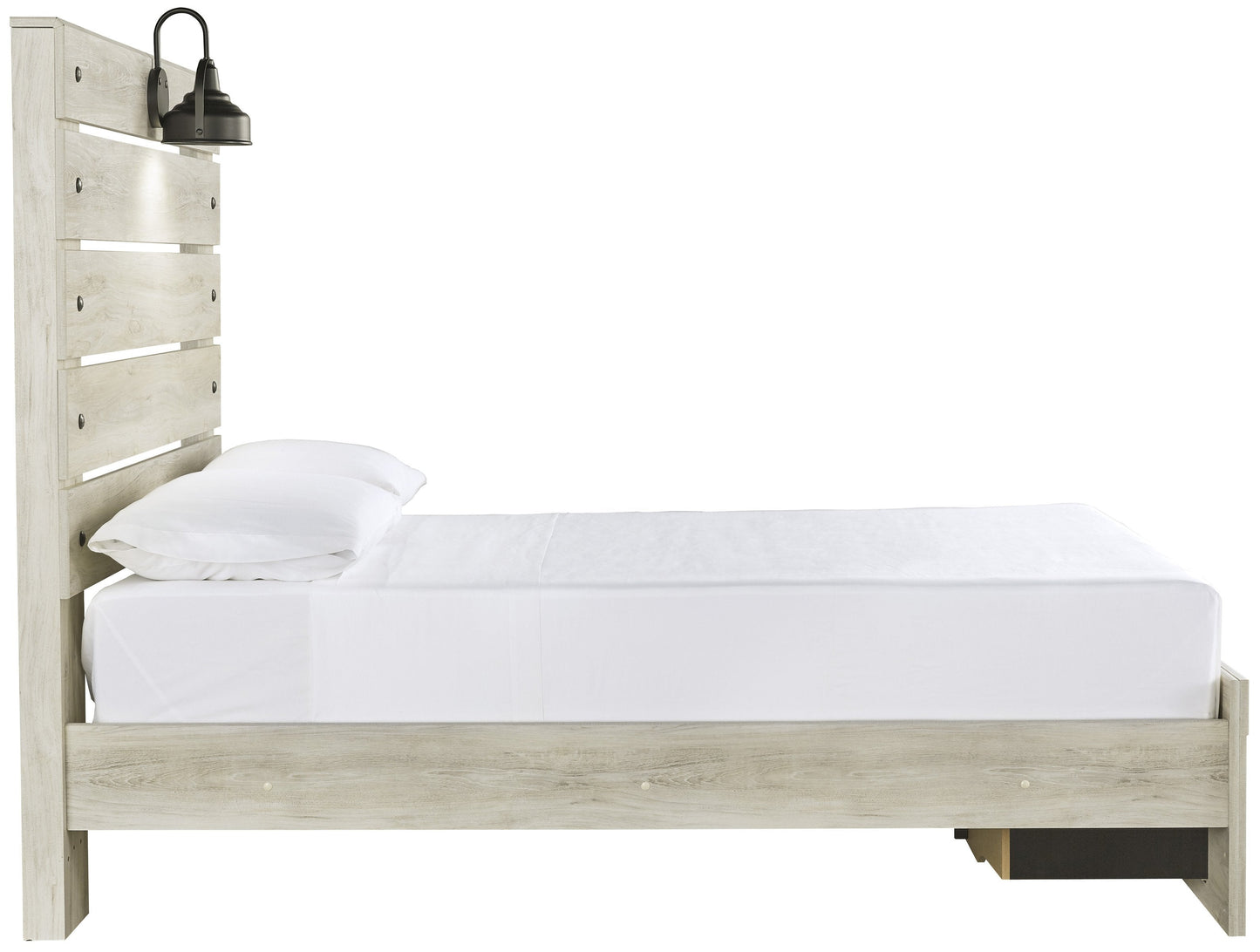 Cambeck Whitewash Full Footboard Storage Bed